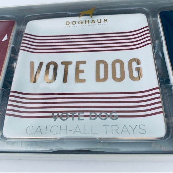 DOGHAUS “Vote Dog” Ceramic Catch-All Trays - Picture 3 of 6